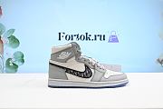Fortok  Jordan 1 Retro High Dior 1086683-6576 Grey Sneakers - 6