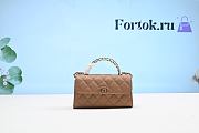 Fortok Chanel 23P Handle Kelly Bag Caramel Light Gold Hardware 18x10x4.5cm - 1