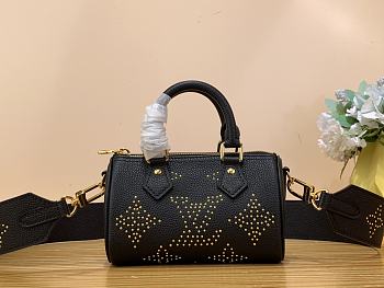 Fortok Louis Vuitton Nano Speedy Bag Black M46745 16x10x7.5cm 