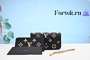 Fortok Louis Vuitton Felicie Pochette Bicolor Monogram Empreinte Leather M69977 21x12x3cm - 1