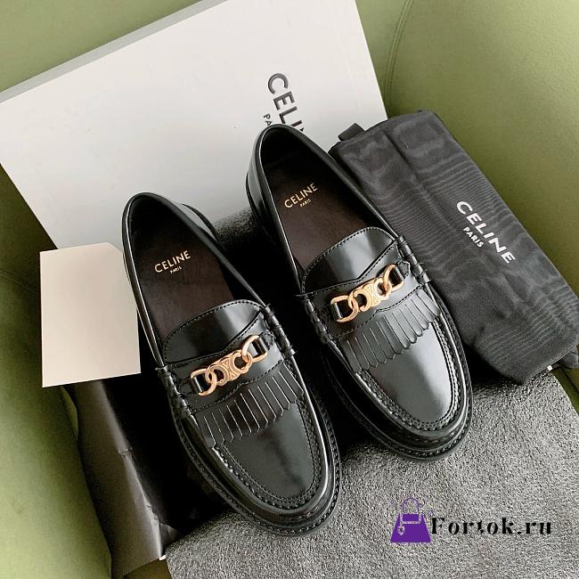 Fortok Celine Tassel Loafers Black - 1
