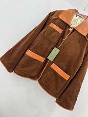 Fortok Gucci Corduroy Double-Sided Cotton Jacket Brown - 4