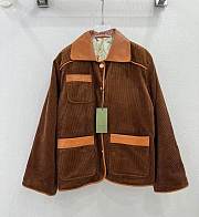 Fortok Gucci Corduroy Double-Sided Cotton Jacket Brown - 1