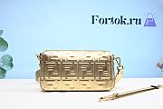Fortok Fendi Baguette Leather Bag Gold Buckle 26cm - 3