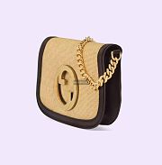 Fortok Gucci Blondie Shoulder Bag Dark Beige Cotton Canvas - 5
