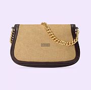 Fortok Gucci Blondie Shoulder Bag Dark Beige Cotton Canvas - 2