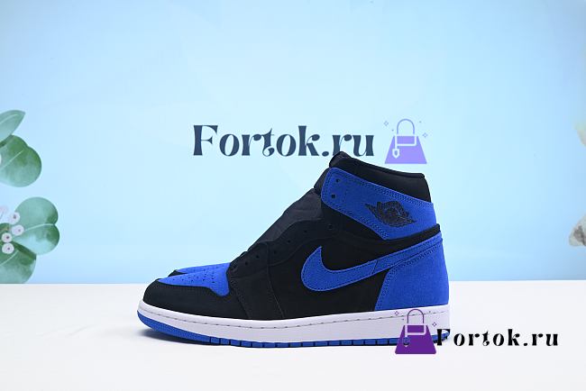 Fortok Nike Air Jordan 1 Retro DZ5485-042 Black Blue Sneakers - 1