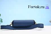 Fortok Fendi Baguette Blue Selleria Bag with Oversize Topstitching 8610 - 6
