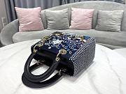 Fortok Dior Lady Star Tarot Beaded Dark Blue Bag 24x20x11cm - 5