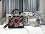 Fortok Dior Lady Sun Tarot Beaded Canvas Bag 24x20x11cm - 1