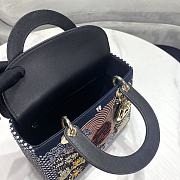 Fortok Dior Lady Sun Tarot Beaded Canvas Bag 24x20x11cm - 3