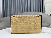 Fortok Dior 30 Montaigne Avenue Pouch With Flap Natural Cannage Raffia 31x19cm - 5
