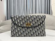 Fortok Dior 30 Montaigne Avenue Pouch With Flap Blue Dior Oblique Jacquard 31x19cm - 1