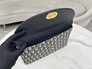 Fortok Dior 30 Montaigne Avenue Pouch With Flap Blue Dior Oblique Jacquard 31x19cm - 2
