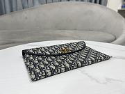 Fortok Dior 30 Montaigne Avenue Pouch With Flap Blue Dior Oblique Jacquard 31x19cm - 3