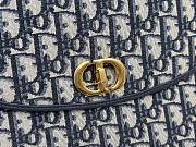 Fortok Dior 30 Montaigne Avenue Pouch With Flap Blue Dior Oblique Jacquard 31x19cm - 5