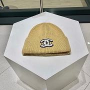 Fortok Chanel 2022 Beige Knitted Woolen Hat - 6