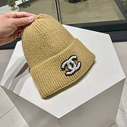 Fortok Chanel 2022 Beige Knitted Woolen Hat - 4