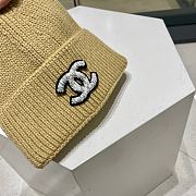 Fortok Chanel 2022 Beige Knitted Woolen Hat - 2