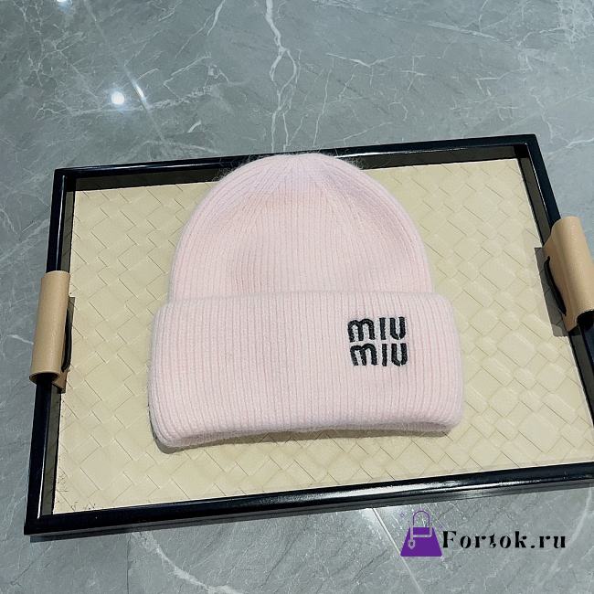 Fortok Miumiu Wool Hat Light Pink - 1