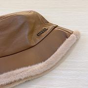 Fortok Chanel Fur-edge Bucket Hat Brown - 5