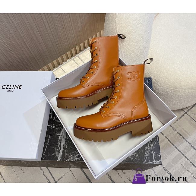 Fortok Celine Triomphe Boots Brown - 1