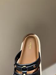 Fortok Celine Triomphe Open-toe Sandals Black - 5