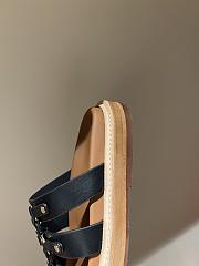 Fortok Celine Triomphe Open-toe Sandals Black - 4