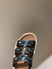 Fortok Celine Triomphe Open-toe Sandals Black - 3
