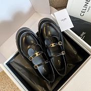 Fortok Celine Thick-soled Loafers Black - 4