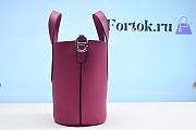 Fortok Hermes Vegetable Basket Swift Leather Bag Pink 18cm - 2