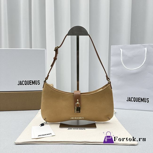 Fortok Jacquemus Le Bisou Cadenas Bag Beige P9881180 27×15cm - 1