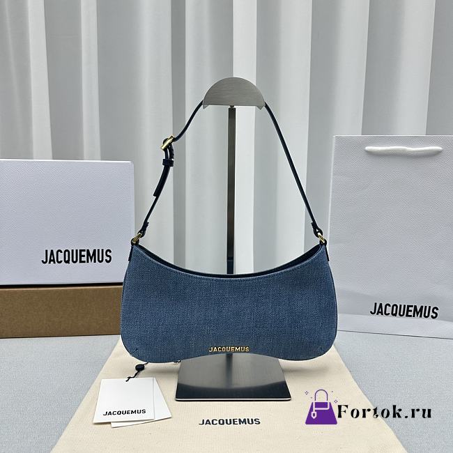 Fortok Jacquemus Le Bisou Denim Shoulder Bag 2089 28x15x4cm - 1