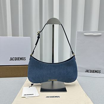 Fortok Jacquemus Le Bisou Denim Shoulder Bag 2089 28x15x4cm