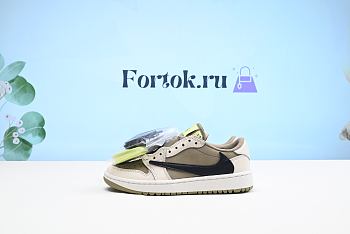 Fortok Travis Scott x Air Jordan 1 Low Golf Neutral Olive FZ3124-200 Sneakers 