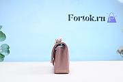 Fortok Chanel Smooth Leather Gold Buckle Bag Pink 23cm - 6