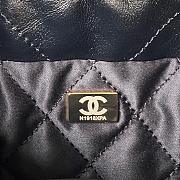 Fortok Chanel 22 Mini Pearl Handbag Shiny Crumpled Calfskin & Gold-Tone Metal Black - 5