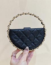 Fortok Chanel Camellia Hula Hoop Pouch Black 16x2.5x16cm - 2