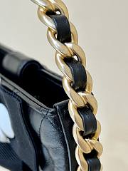 Fortok Chanel Camellia Hula Hoop Pouch Black 16x2.5x16cm - 4
