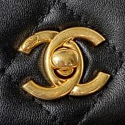 Fortok Chanel 23B Kelly Pearl Handle Bag Black AP3512 10×18×4.5cm - 6