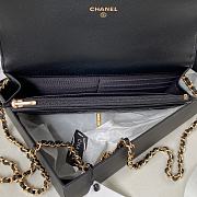 Fortok Chanel 23B Kelly Pearl Handle Bag Black AP3512 10×18×4.5cm - 5