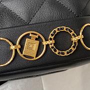 Fortok Chanel 23B Calfskin & Gold-Tone Metal Black Backpack AS4275 18x18x8cm - 2