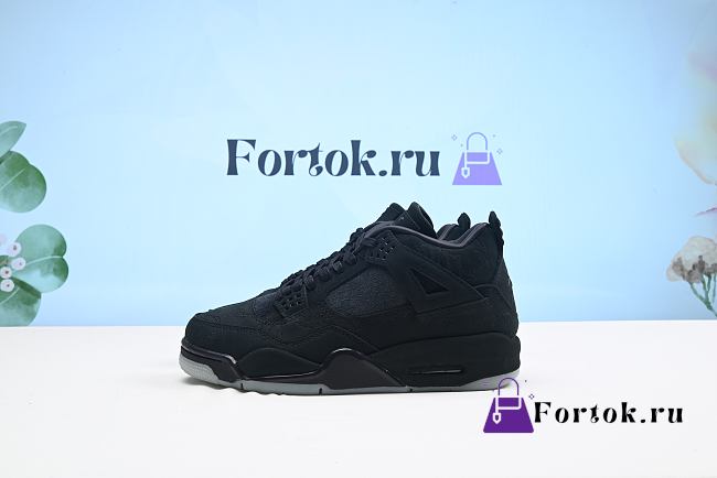 Fortok Air Jordan X Kaws Air 4 Retro 930155-001 Black Sneakers - 1