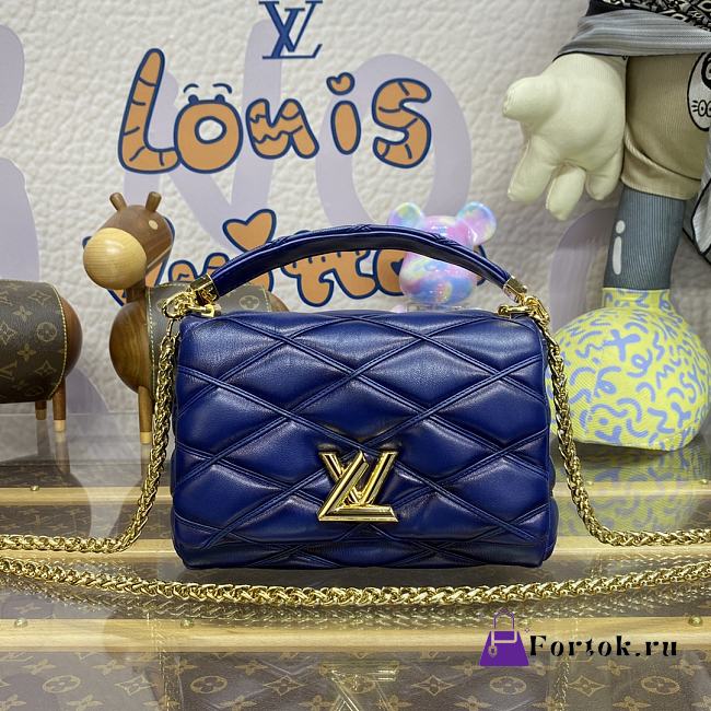 Fortok Louis Vuitton GO-14 Twist Bag Dark Blue 23x16x10cm - 1