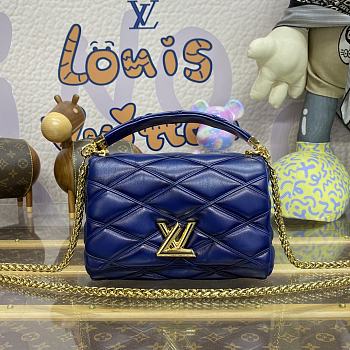 Fortok Louis Vuitton GO-14 Twist Bag Dark Blue 23x16x10cm