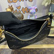 Fortok Louis Vuitton Bagatelle Monogram Empreinte Bag Black M46735 24x18x7cm - 5