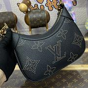 Fortok Louis Vuitton Bagatelle Monogram Empreinte Bag Black M46735 24x18x7cm - 2