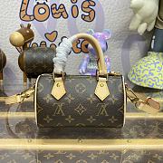 Fortok Louis Vuitton Nano Speedy Monogram Canvas Bag M82624 16x10x7.5cm - 4