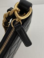 Fortok Chanel 23B Chain Hobo Armpit Bag Black 23.5x15x2cm - 6