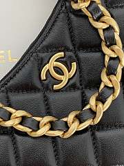 Fortok Chanel 23B Chain Hobo Armpit Bag Black 23.5x15x2cm - 3
